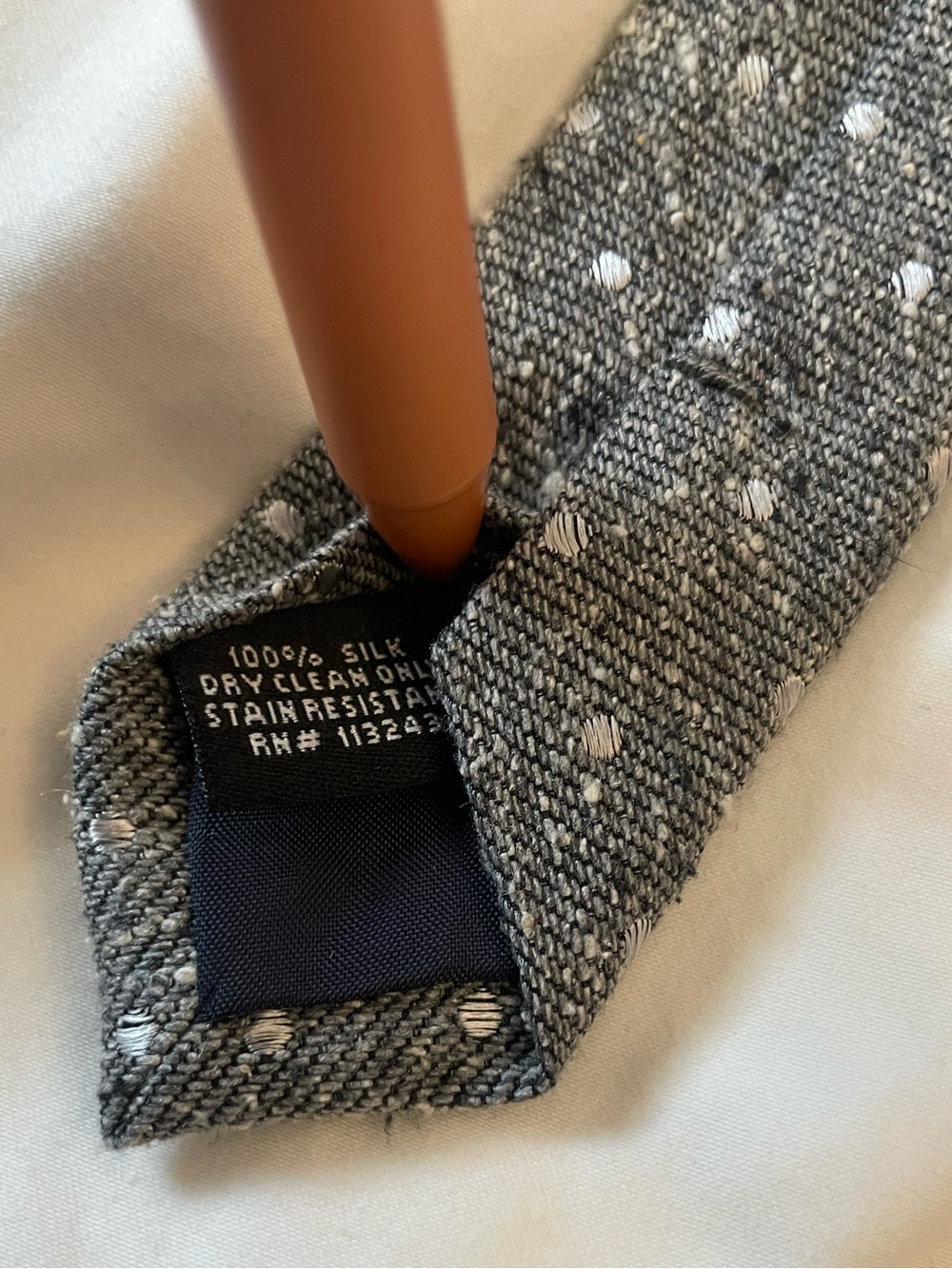 The Tie Bar Gray Speckled Knit Tie - Picture 6 of 7